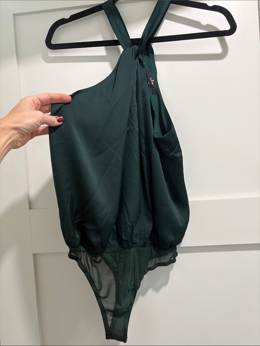 Lulu's Deep Green Halter Bodysuit
